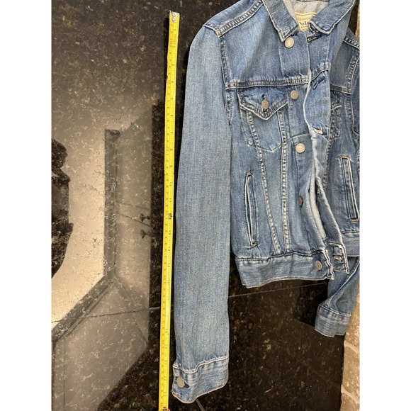 POLO RALPH LAUREN Women's Distressed Faded Denim Trucker Jacket Small NWT - Picture 10 of 12